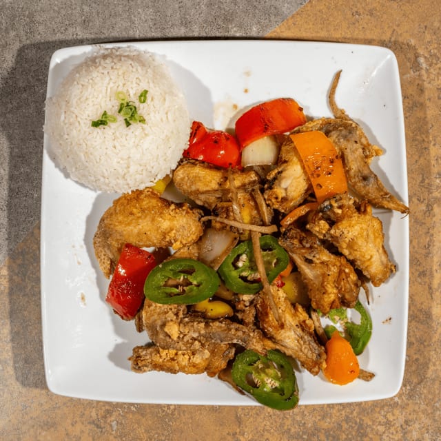 F2- Yum Wings with Rice.