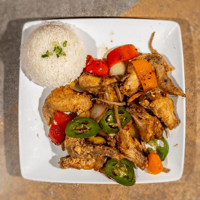 F2- Yum Wings with Rice.
